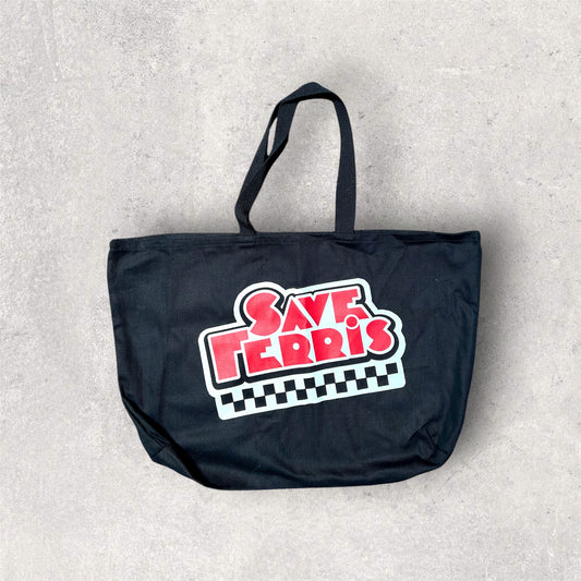 Save Ferris Checker Logo Canvas Tote Bag